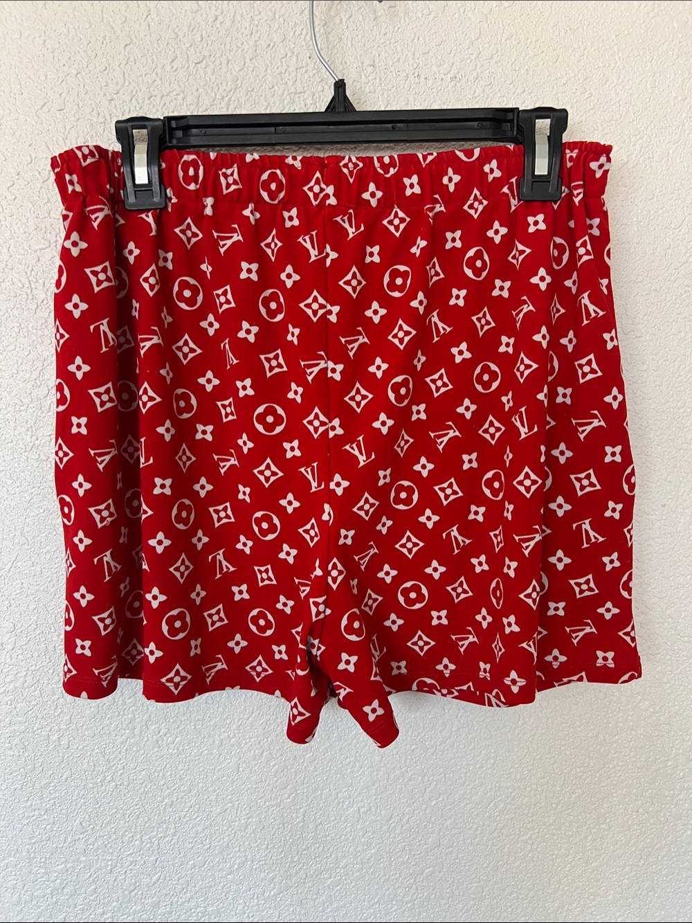 Inspired Red Logo Print Shorts
